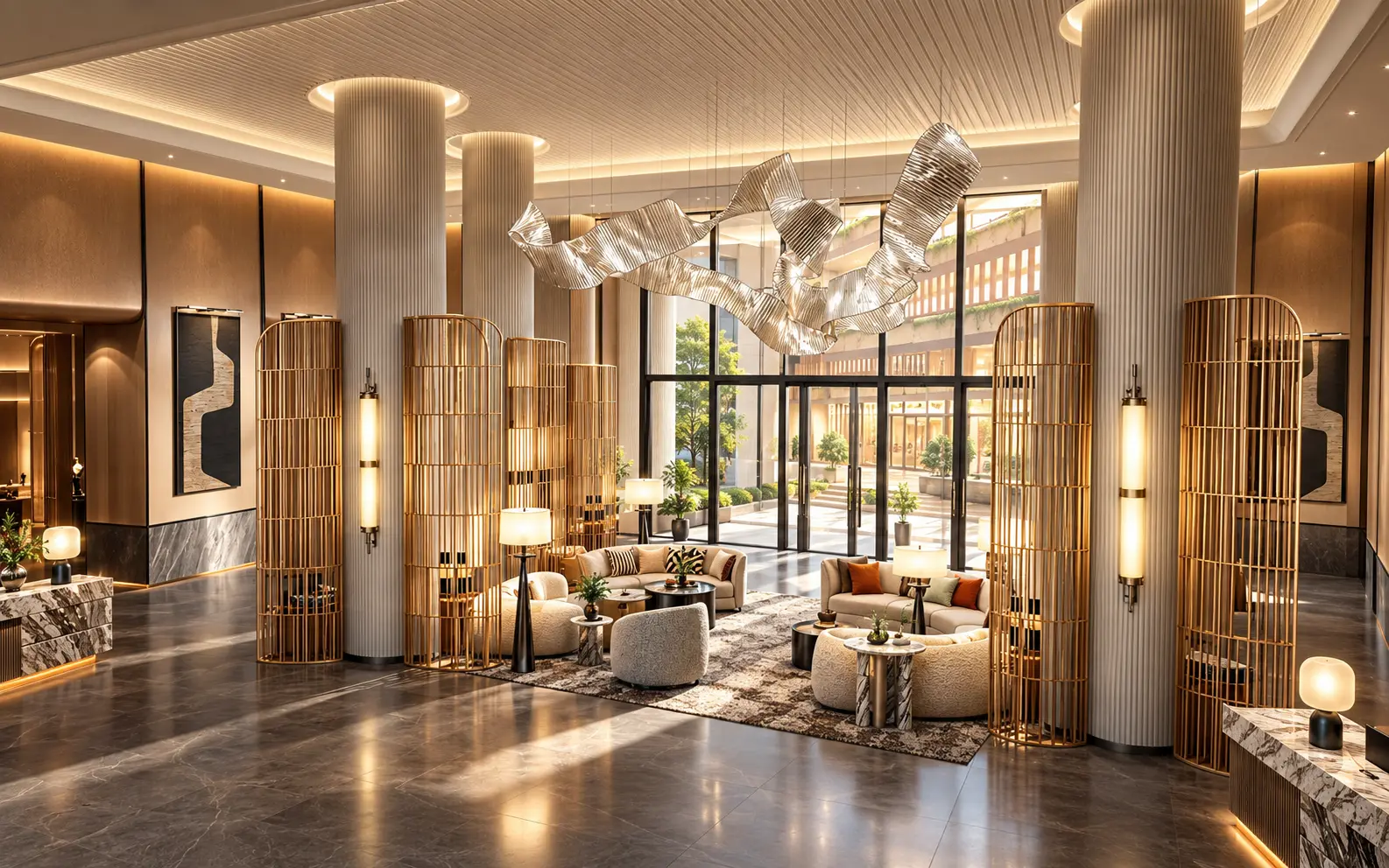 Double height entrance lobby at Godrej Horizon, artist's impression